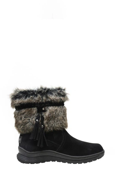 Shop Minnetonka Everett Water Resistant Faux Fur Boot In Black