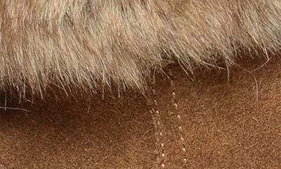 Shop Minnetonka Everett Water Resistant Faux Fur Boot In Dusty Brown