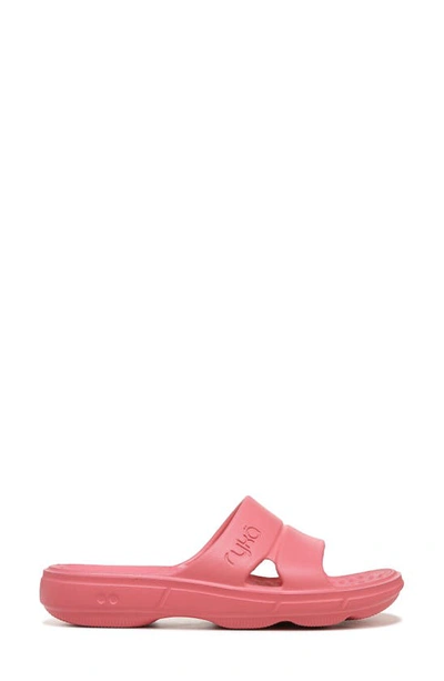 Ryka Restore Slide Womens Slip On Comfort Insole Pool Slides In Pink