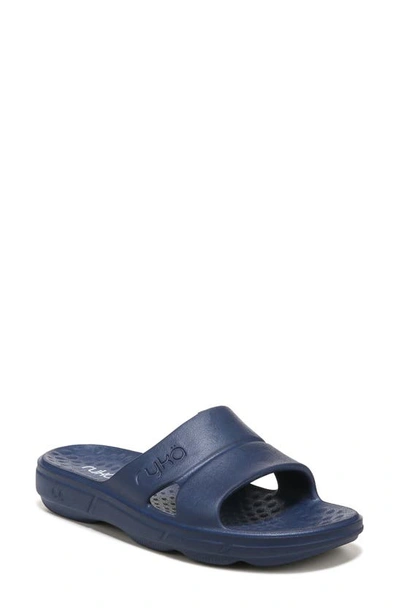 Shop Ryka Restore Slide Sandal In Navy Blue