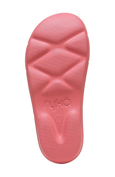 Ryka Restore Slide Womens Slip On Comfort Insole Pool Slides In Pink