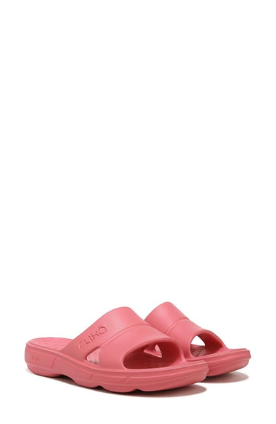 Ryka Restore Slide Womens Slip On Comfort Insole Pool Slides In Pink