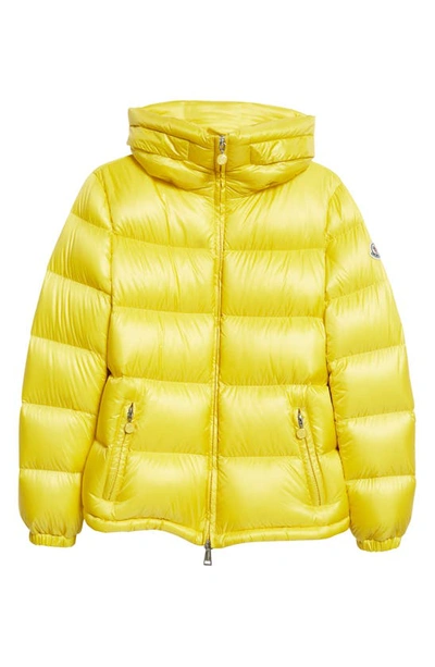 Shop Moncler Douro Quilted Recycled Nylon Down Puffer Jacket In Yellow