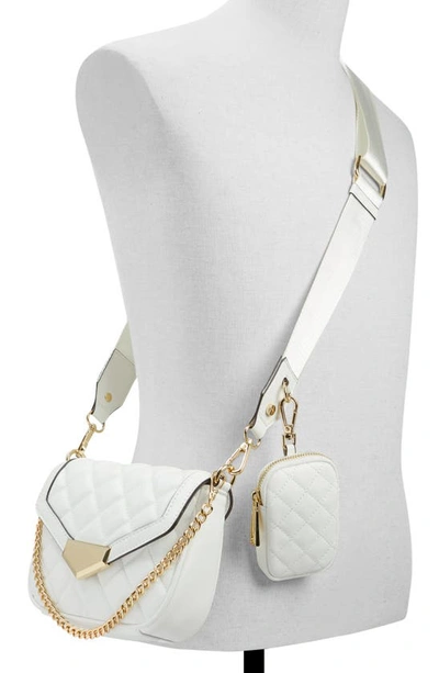 Shop Aldo Miraewinx Quilted Crossbody Bag In White