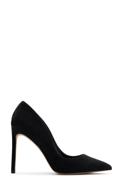 Shop Aldo Lala Snakeskin Embossed Pointed Toe Pump In Black