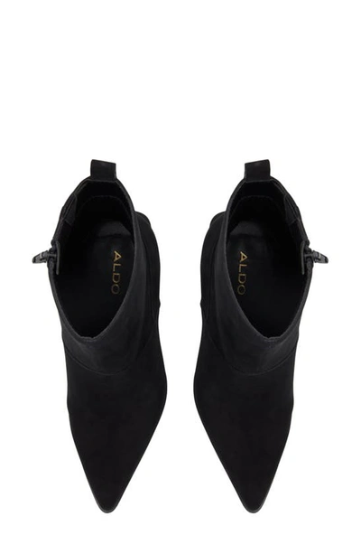 Aldo Bethanny Pointed Toe Block Heel Bootie In Black