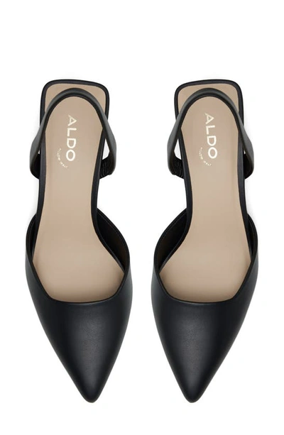 Aldo Basanti Pointed Toe Slingback Pump In Black