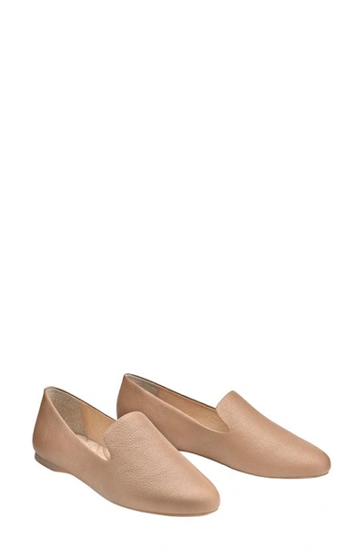 Shop Birdies Starling Flat In Taupe Leather