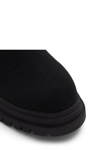 Shop Aldo North Knit Platform Boot In Black
