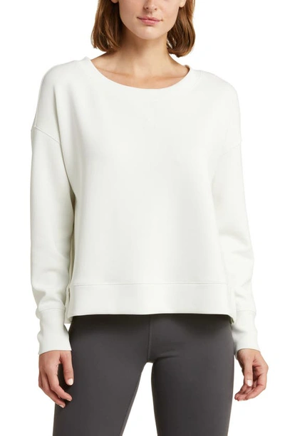 Shop Sweaty Betty Sand Wash Cloudweight Sweatshirt In Lily White