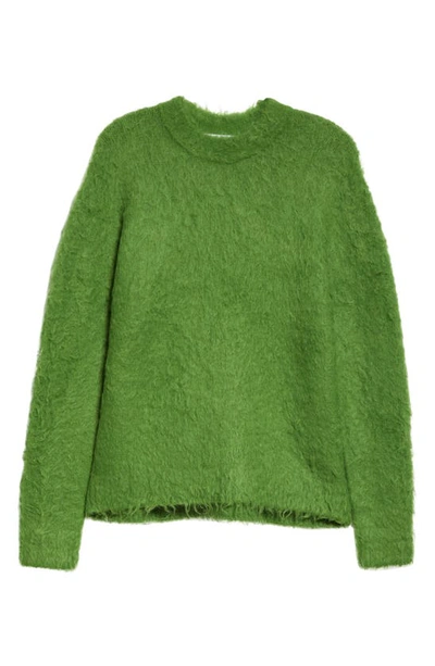 Shop Acne Studios Brushed Crewneck Sweater In Pear Green