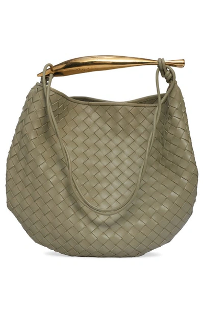 Bottega Veneta Sardine Intrecciato-leather Handbag In Green