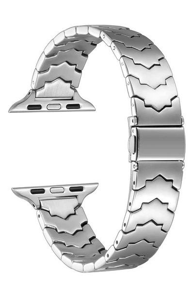 Shop The Posh Tech Iris Stainless Steel Apple Watch® Watchband In Silver