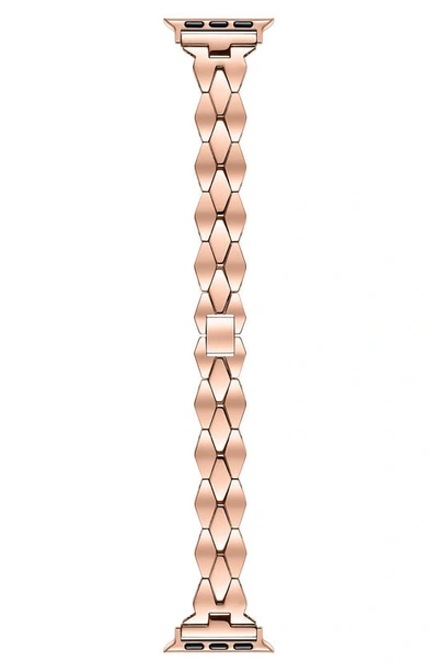 Shop The Posh Tech Ava Stainless Steel Apple Watch® Watchband In Rose Gold