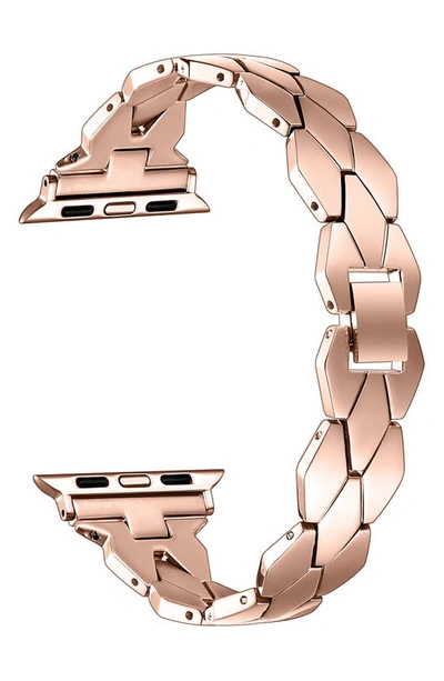 Shop The Posh Tech Ava Stainless Steel Apple Watch® Watchband In Rose Gold