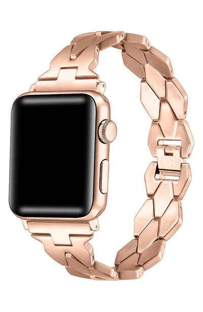 The Posh Tech Ava Stainless Steel Apple Watch® Watchband In Rose Gold