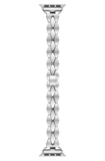 Shop The Posh Tech Ava Stainless Steel Apple Watch® Watchband In Silver