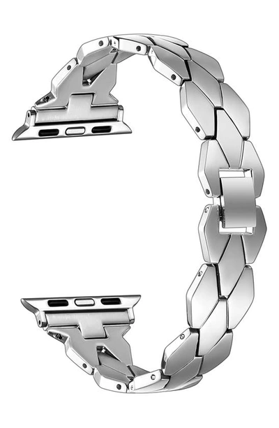 The Posh Tech Ava Stainless Steel Apple Watch® Watchband In Silver
