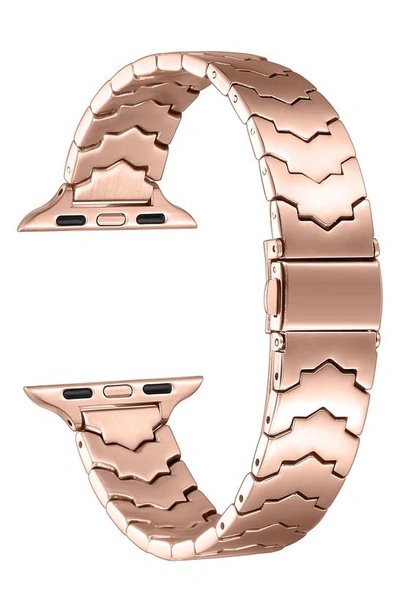 Shop The Posh Tech Iris Stainless Steel Apple Watch® Watchband In Rose Gold