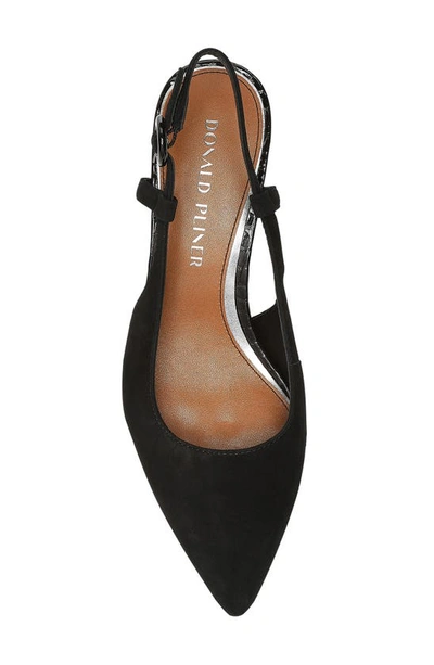 Shop Donald Pliner Song Slingback Pointed Toe Pump In Black