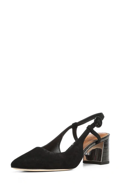 Shop Donald Pliner Song Slingback Pointed Toe Pump In Black