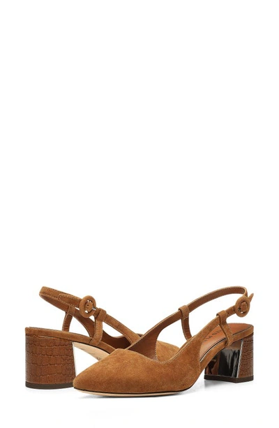 Donald Pliner Song Slingback Pointed Toe Pump In Saddle