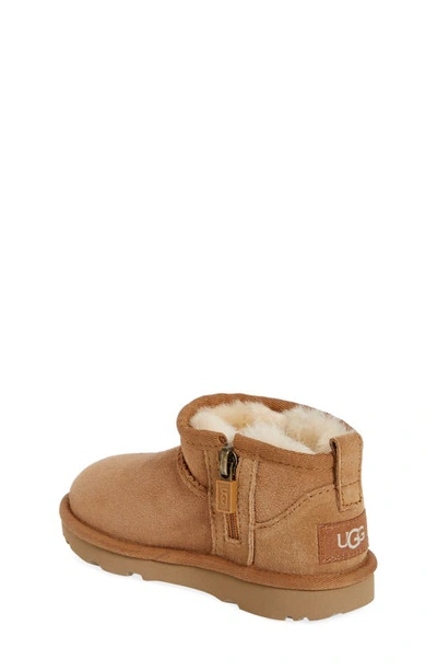 Shop Ugg Kids' Classic Ultra Mini Water Resistant Boot In Chestnut