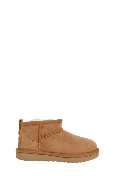 Shop Ugg Kids' Classic Ultra Mini Water Resistant Boot In Chestnut