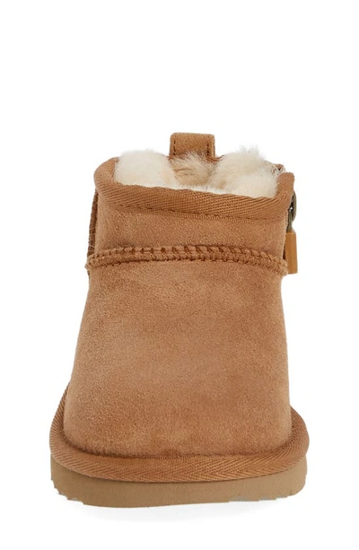 Shop Ugg Kids' Classic Ultra Mini Water Resistant Boot In Chestnut
