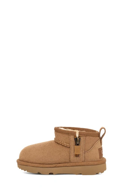 Shop Ugg Kids' Classic Ultra Mini Water Resistant Boot In Chestnut