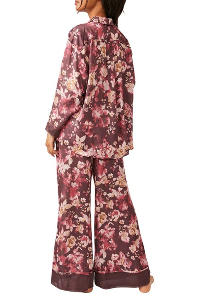 Shop Free People Dreamy Days Print Pajamas In Vintage Combo