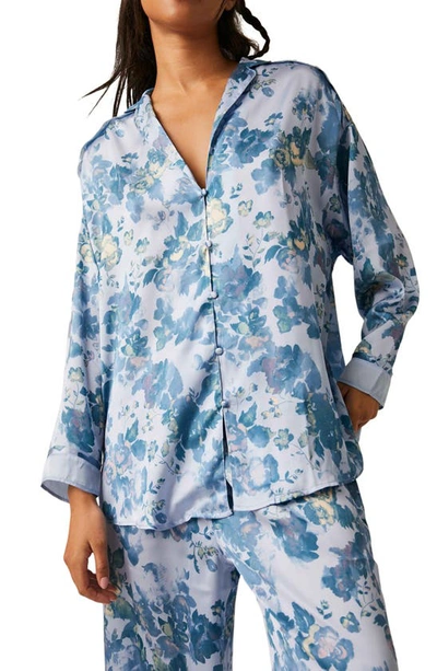 Shop Free People Dreamy Days Print Pajamas In Misty Combo