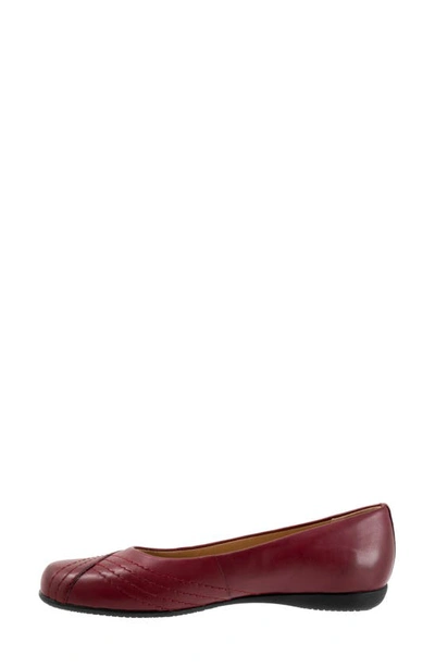 Trotters Sasha Square Toe Flat In Sangria