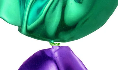 Sterling King Flashback Fold Drop Earrings In Emerald - Violet