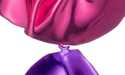 Sterling King Flashback Fold Drop Earrings In Fuchsia - Violet