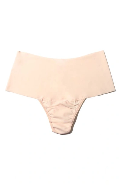 Shop Hanky Panky Breathe High Waist Thong In Vanilla