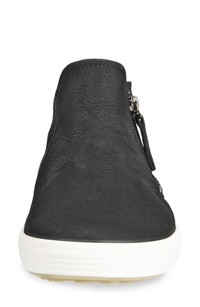 Shop Ecco Soft 7 Mid Top Zip Sneaker In Black