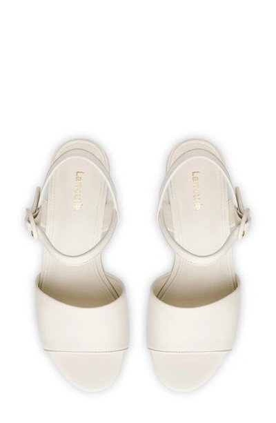 Shop Larroude Miso Ankle Strap Platform Sandal In Natural