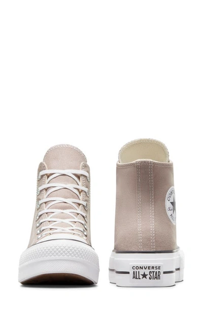 Shop Converse Chuck Taylor® All Star® Lift High Top Platform Sneaker In Wonder Stone/ White/ Black