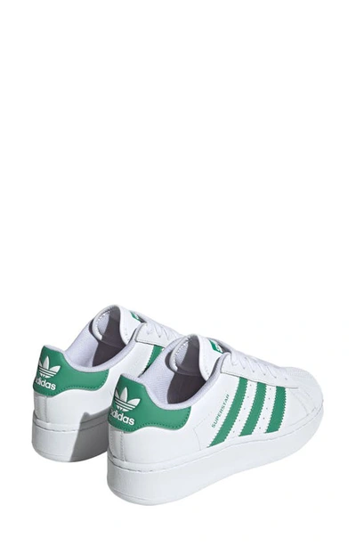 Shop Adidas Originals Superstar Xlg Sneaker In White/ Semi Court Green/ White