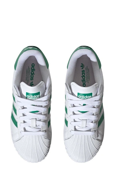 Shop Adidas Originals Superstar Xlg Sneaker In White/ Semi Court Green/ White