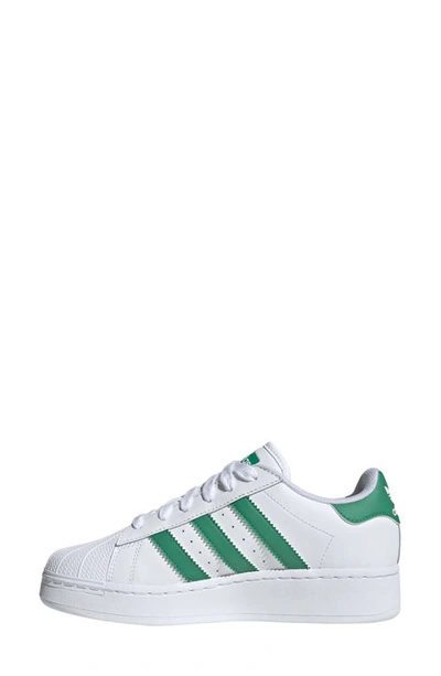 Shop Adidas Originals Superstar Xlg Sneaker In White/ Semi Court Green/ White