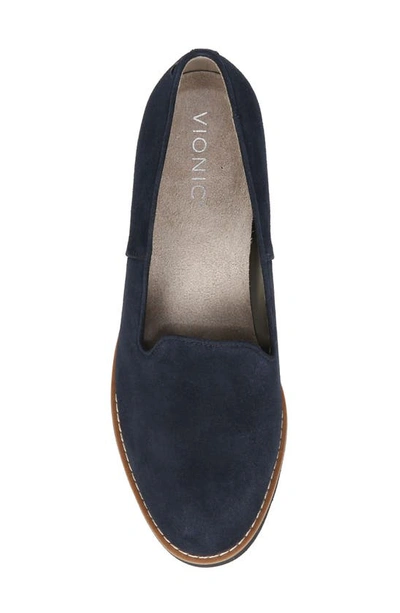 Shop Vionic Willa Wedge Loafer In Navy