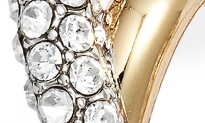 Shop Demarson Axis Luna Earrings In 12k Shiny Gold/ir/crystal