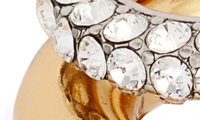 Shop Demarson Vida Pavé Crystal Ear Cuff In 12k Shiny Gold/ir/crystal