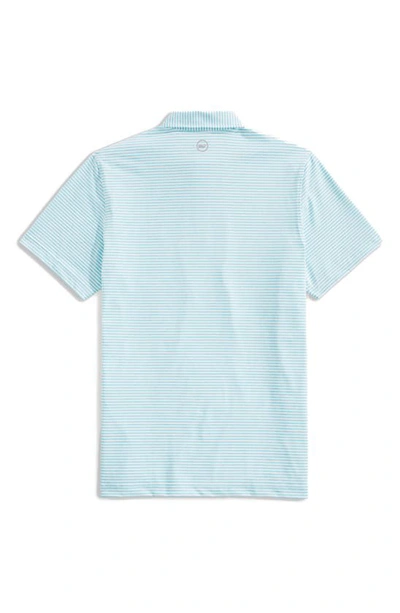 Vineyard Vines Bradley Stripe Sankaty Performance Polo In Andros Blue Tejeda