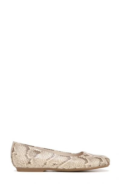 Shop Dr. Scholl's Wexley Snake Embossed Flat In Taupe