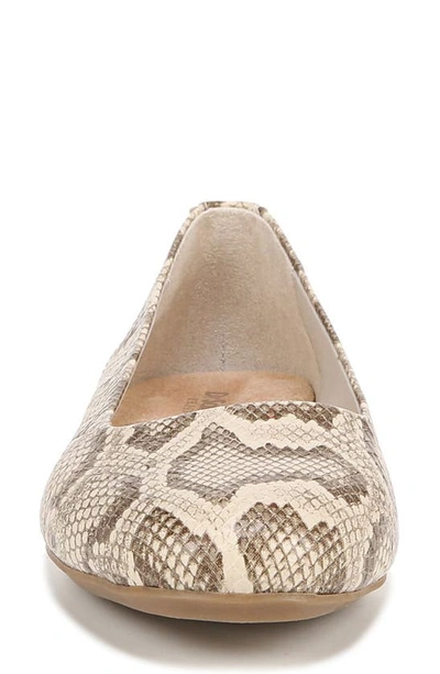 Shop Dr. Scholl's Wexley Snake Embossed Flat In Taupe