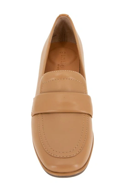 Shop Gentle Souls By Kenneth Cole Easton Loafer Pump In Camel Leather