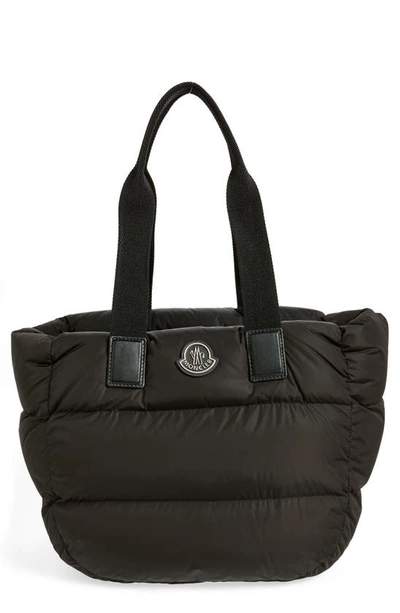 Shop Moncler Caradoc Puffer Tote In Black